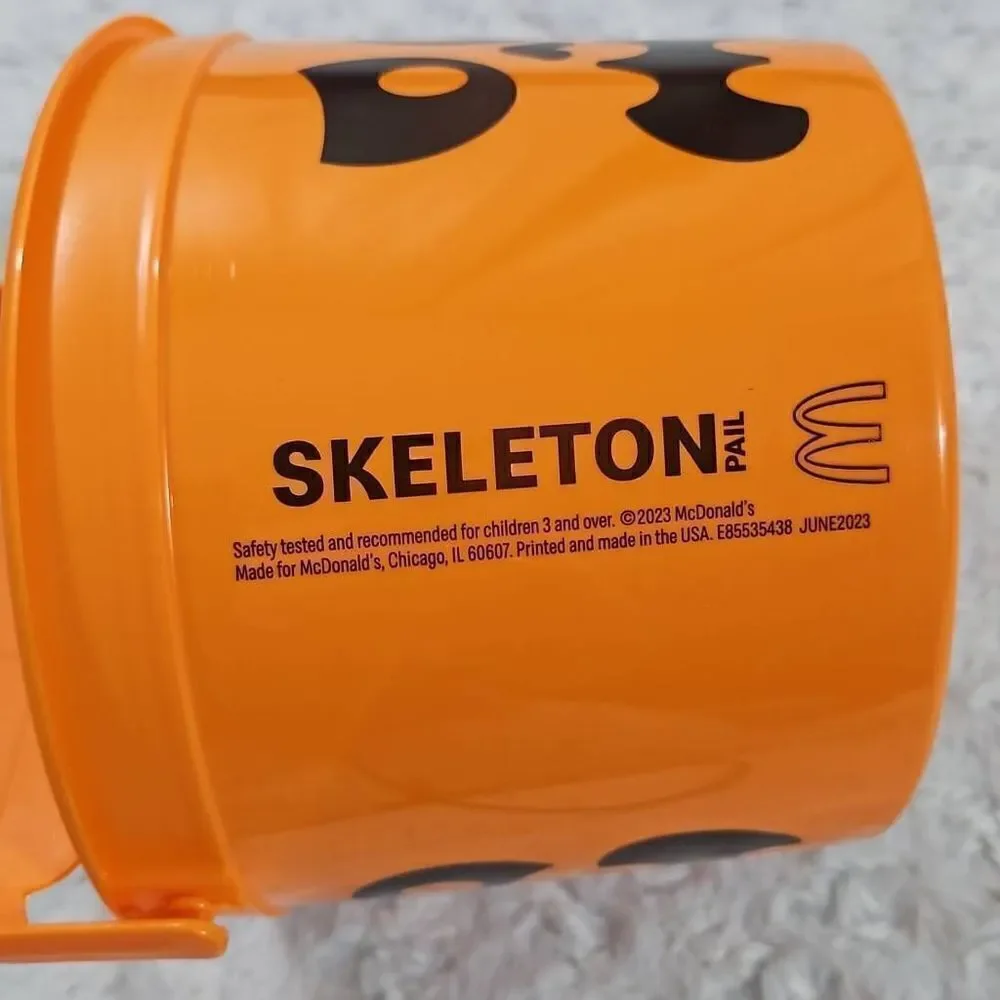 Skeleton Pumpkin McDonalds Halloween Ghost Bucket 2023